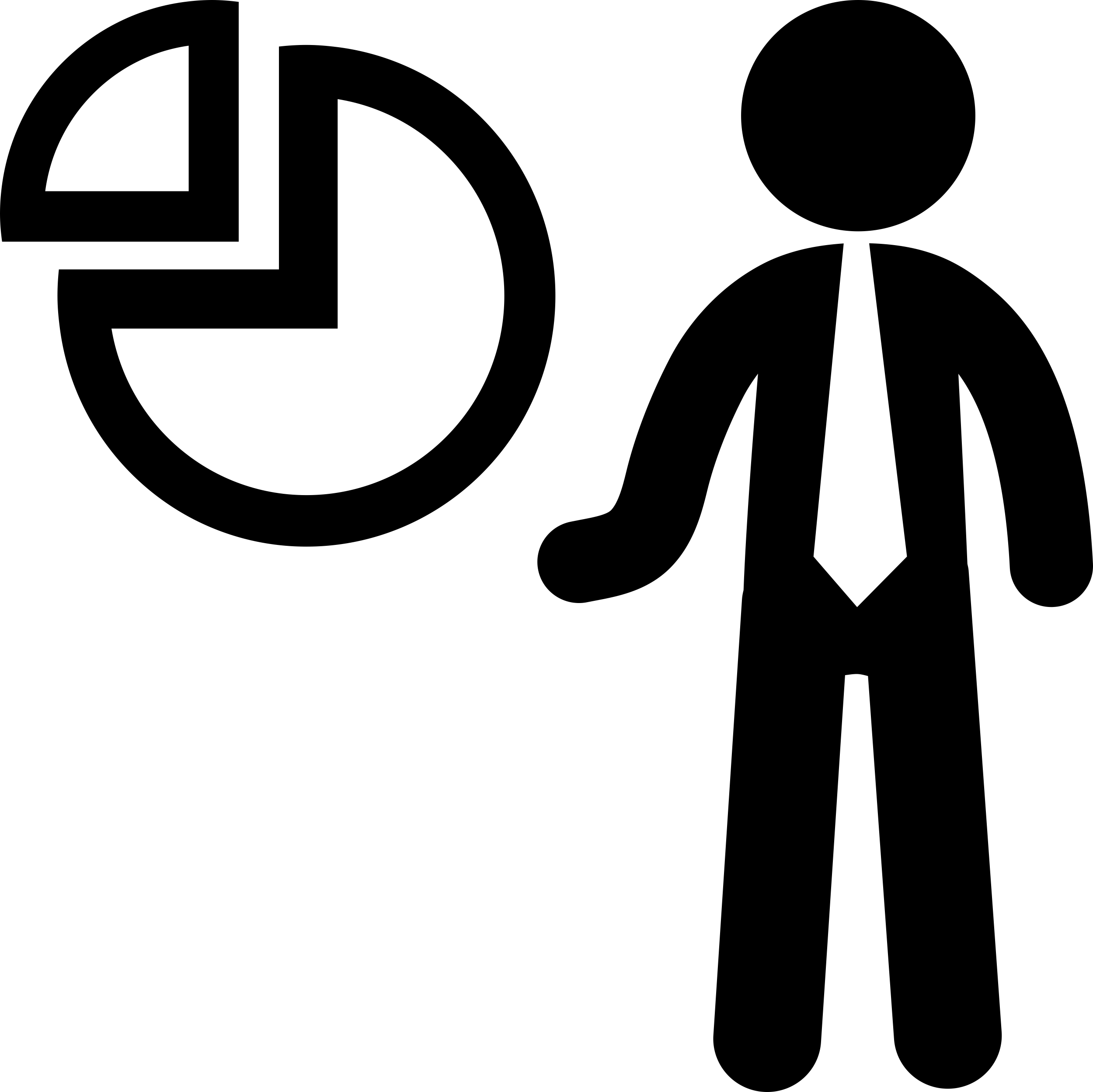 Businessman With Circular Graphic Svg Line Art Free Vectors